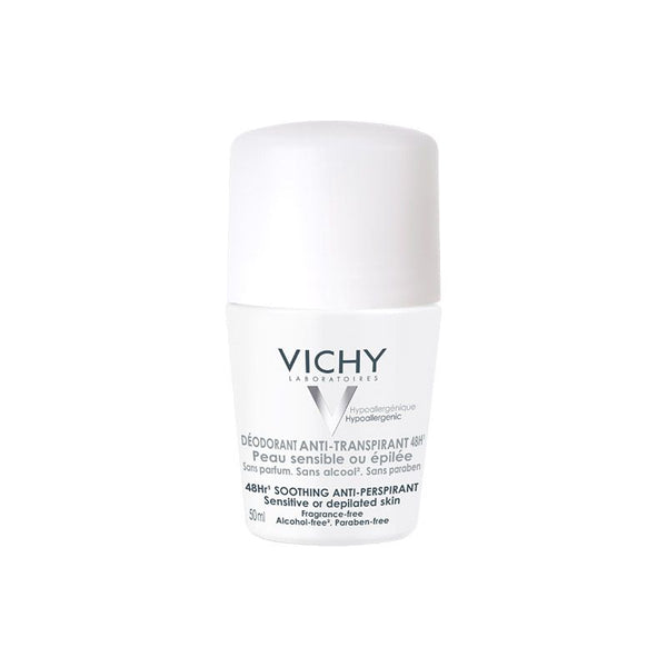 Vichy Deodorant Roll-on dezodorans za regulaciju znojenja do 48h za osetljivu i depiliranu kožu, 50 ml