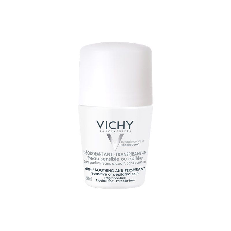 Vichy Deodorant Roll-on dezodorans za regulaciju znojenja do 48h za osetljivu i depiliranu kožu, 50 ml