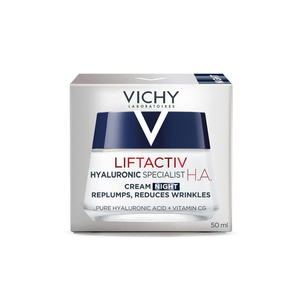 Vichy Liftactiv hyaluronic specialist h.a. noćna nega za korekciju bora i čvrstine kože, 50 ml