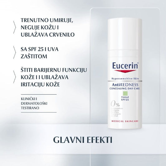 Eucerin AntiREDNESS Dnevna krema protiv crvenila sa zelenim pigmentima 50ml