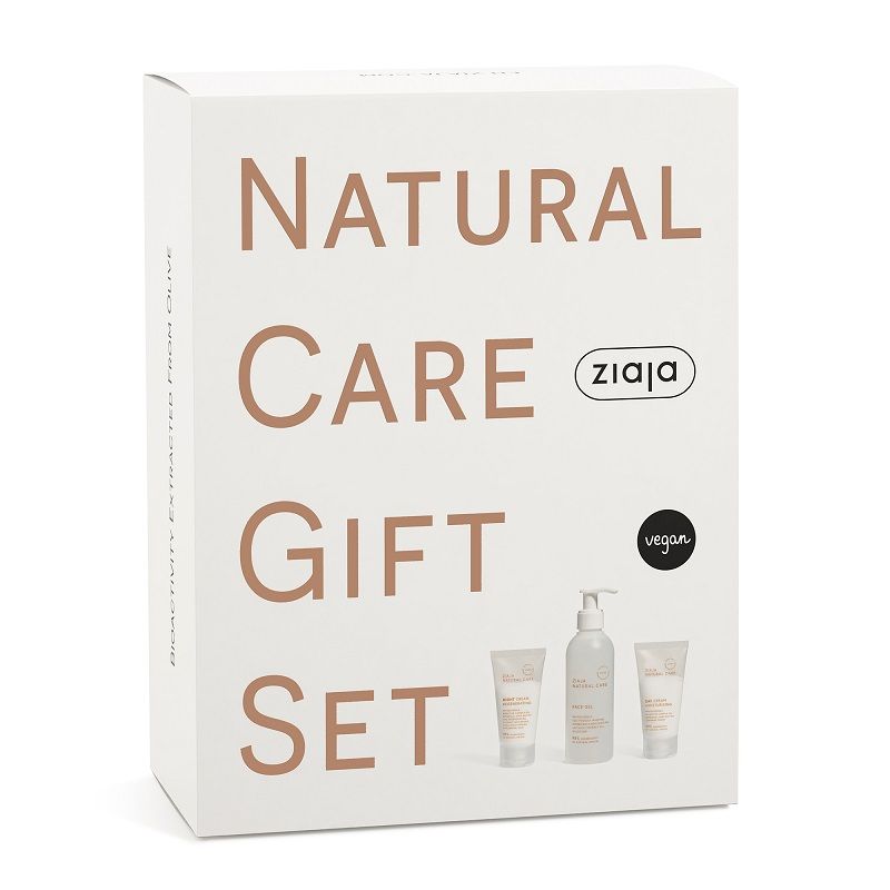 Ziaja Natural Care set za negu lica (dnevna krema za lice 50ml, noćna krema za lice 50ml, gel za umivanje 190ml)