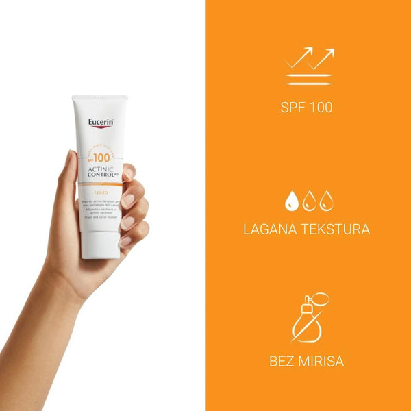 Eucerin Actinic Control MD SPF 100 fluid za zaštitu od sunca, 80 ml
