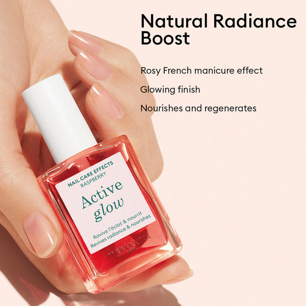 Manucurist Glow Manucure Set u roze torbici (Active Glow + nega + pribor)