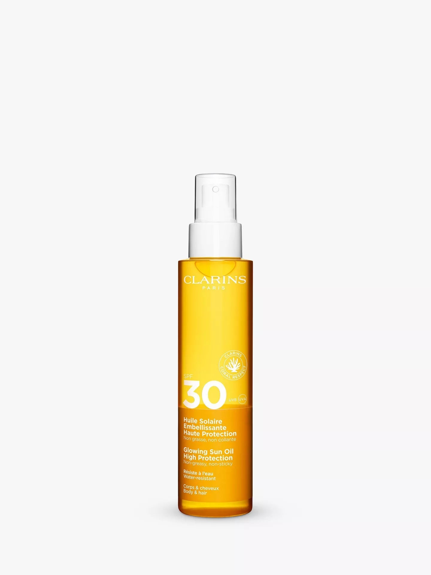 Clarins Glowing Sun Oil High Protection SPF30