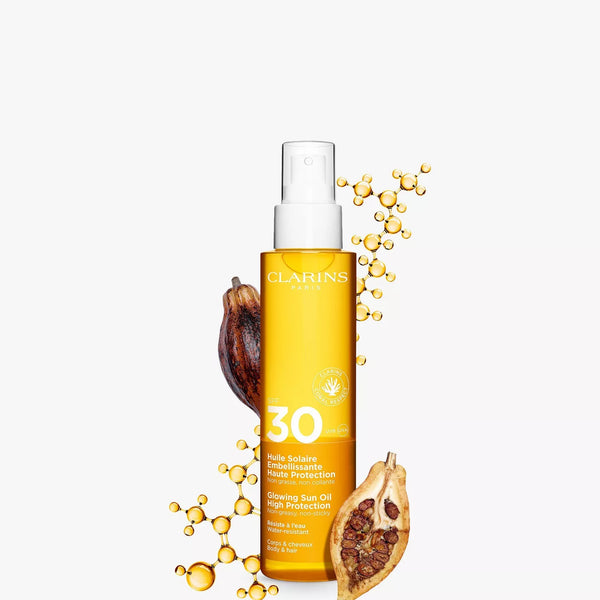 Clarins Glowing Sun Oil High Protection SPF30