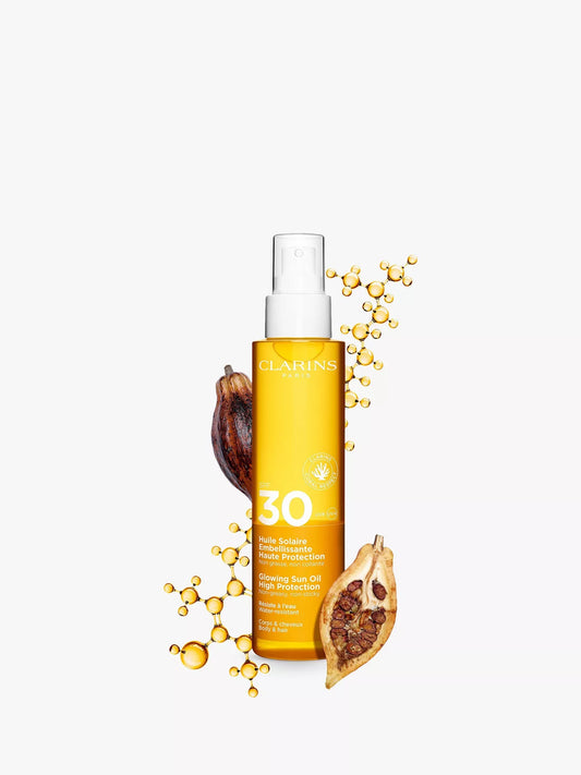 Clarins Glowing Sun Oil High Protection SPF30