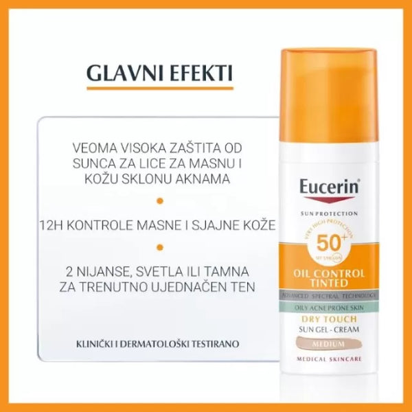 Oil Control Tonirani Gel-krem za zaštitu masne kože od sunca SPF 50+