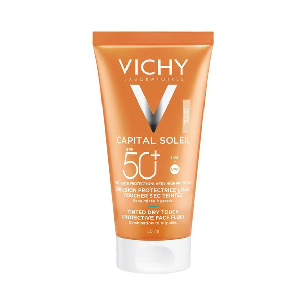Vichy Ideal Soleil Dry Touch Finish obojeni fluid za lice SPF 50 50ml