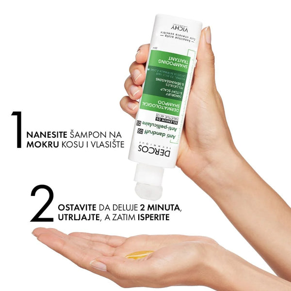 Vichy Dercos Anti - Dandruff Šampon protiv peruti za normalnu do masnu kosu, 200 ml