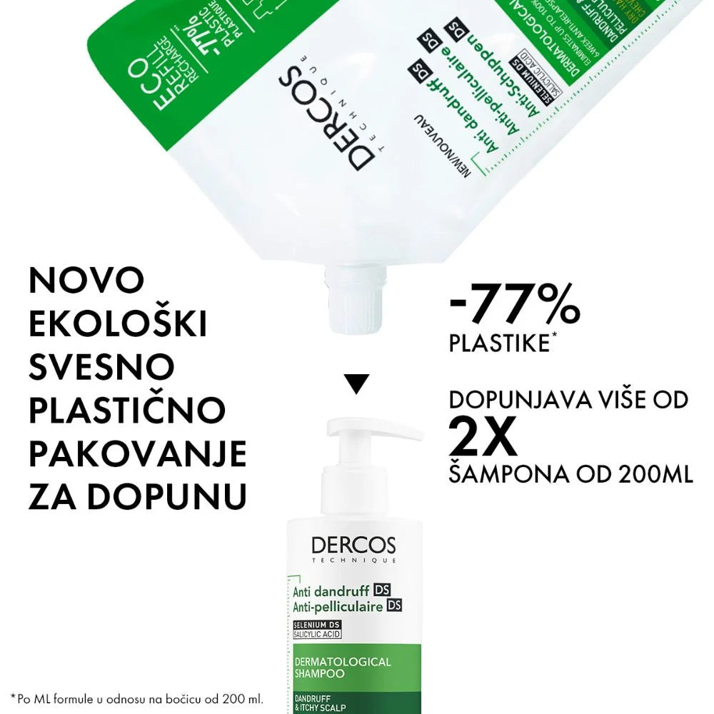 Vichy Dercos Anti - Dandruff Šampon protiv peruti za normalnu do masnu kosu, 200 ml