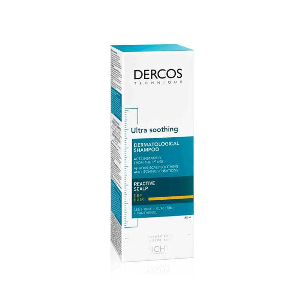 Vichy Dercos Izuzetno smirujući šampon za osetljivo vlasište, suva kosa, 200 ml