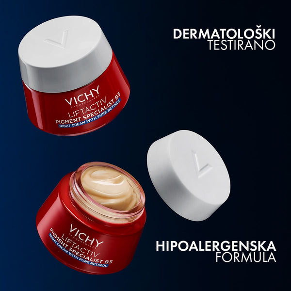 Vichy Liftactiv B3 Noćna krema protiv hiperpigmentacijskih fleka sa čistim retinolom, 50 ml
