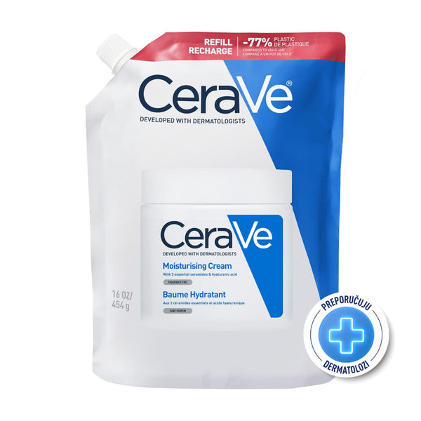 CeraVe Hidratantna krema za suvu do vrlo suvu kožu - refill 454g