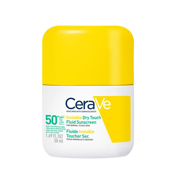 CeraVe Nevidljivi „Dry Touch” fluid za zaštitu od sunca, SPF 50+, veoma visoka zaštita