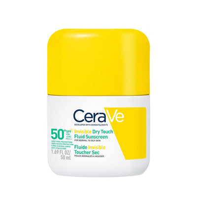 CeraVe Nevidljivi „Dry Touch” fluid za zaštitu od sunca, SPF 50+, veoma visoka zaštita