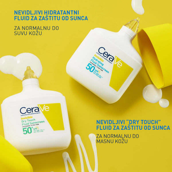 CeraVe Nevidljivi hidratantni fluid za zaštitu od sunca, SPF 50, visoka zaštita