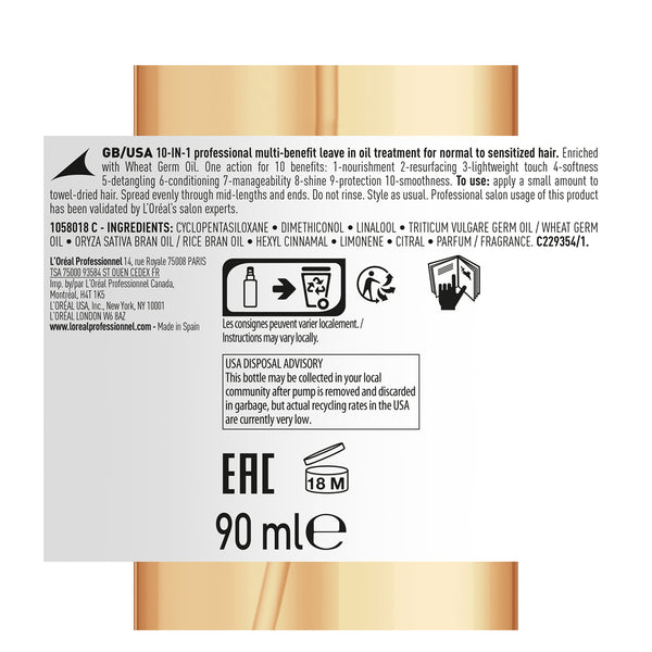 L'Oréal Professionnel Absolut Repair ulje za kosu 10u1 90ml