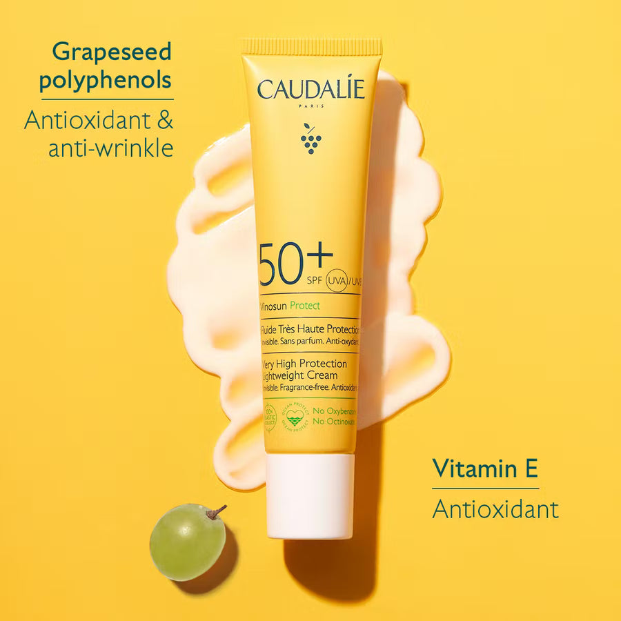 Caudalie Vinosun Protect Very High Protection Lightweight Cream SPF50+