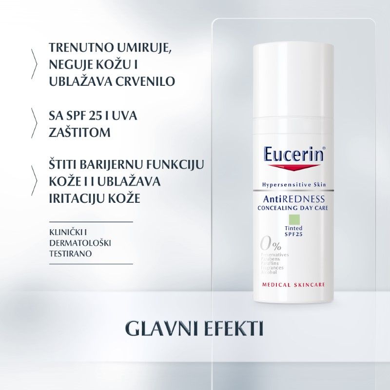 Eucerin AntiREDNESS Dnevna krema protiv crvenila sa zelenim pigmentima 50ml