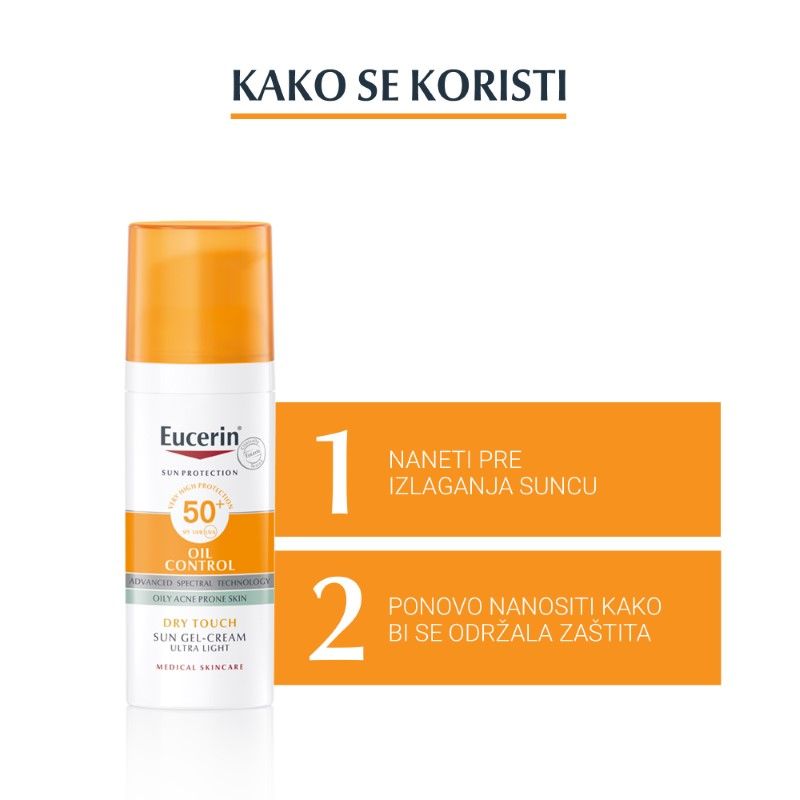 Eucerin Oil control za zaštitu masne kože od sunca SPF 50+