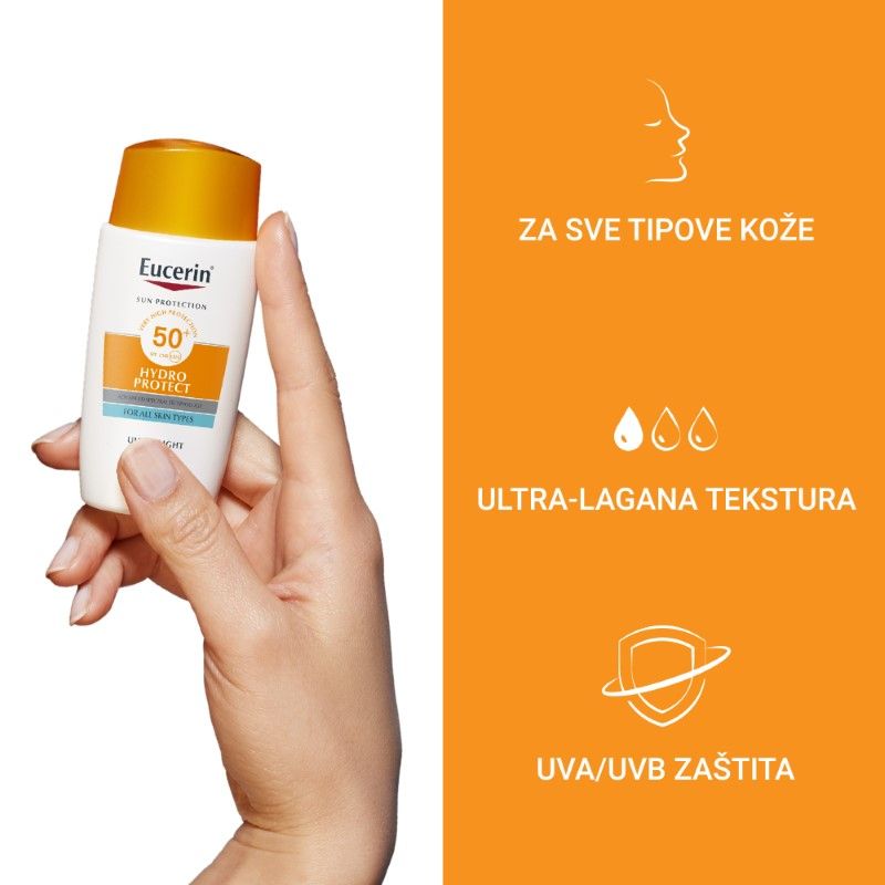 Eucerin hydro-protect ultralagani fluid za zaštitu lica od sunca spf 50+ 50ml