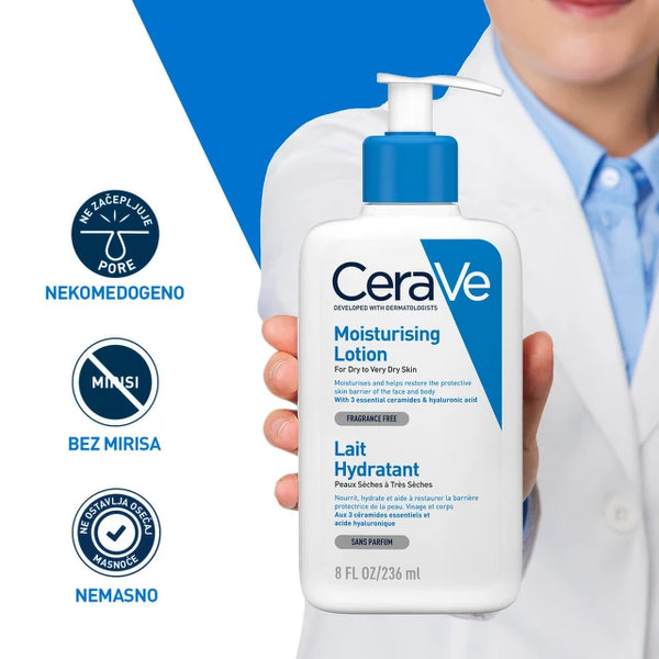 CeraVe Hidratantni losion za suvu i vrlo suvu kožu, 236 ml