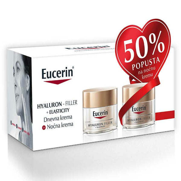 EUCERIN HYALURON-FILLER + ELASTICITY BOX (Dnevna 50 ml + Noćna 50 ml)