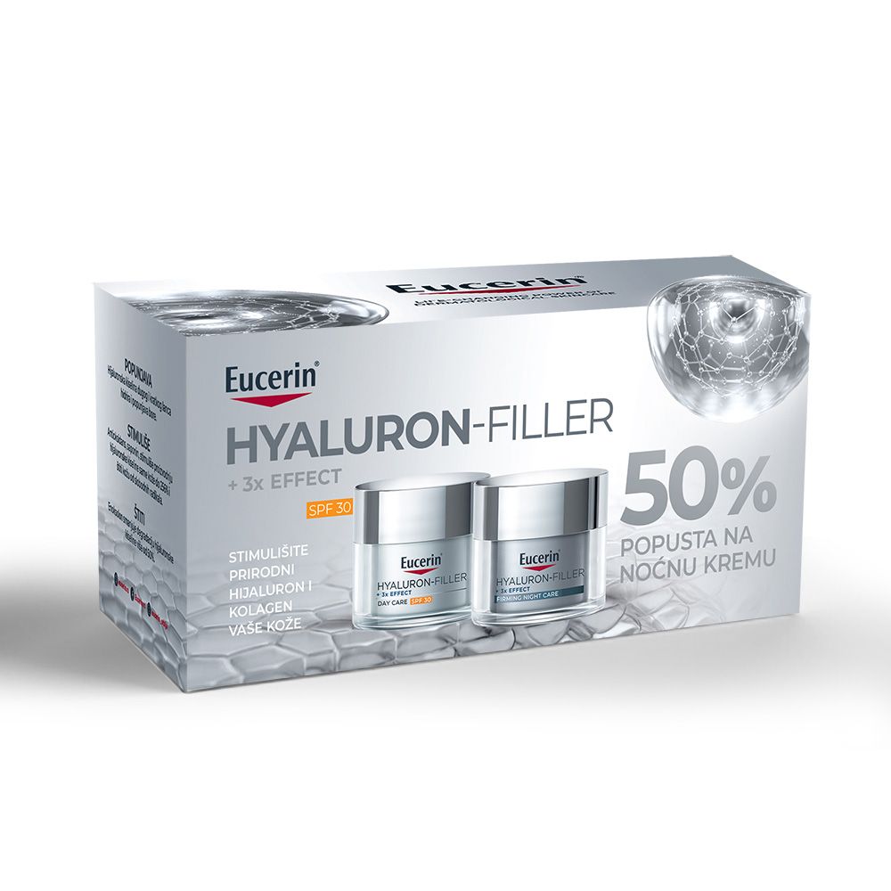 Eucerin BOX Hyaluron Filler Dnevna krema SPF 30 50ml + Eucerin Hyaluron-Filler Noćna krema 50ml