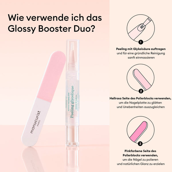 Manucurist Glossy Booster Duo (piling + polirer za nokte)