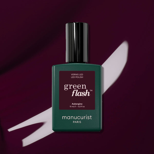 Manucurist Green Flash™ LED gel lak za nokte 15 ml – Aubergine