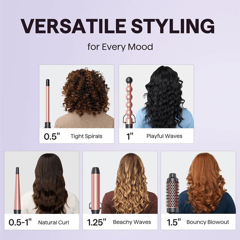 Wavytalk Multi Curl 5-in-1 Curling Wand Set