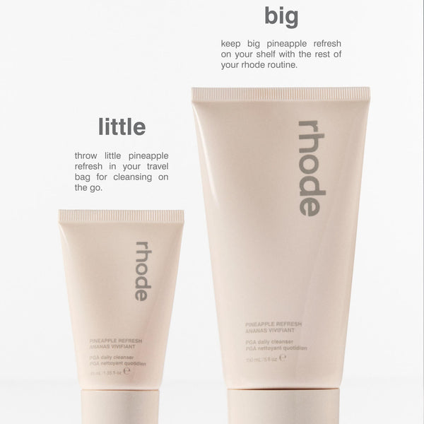 Rhode Pineapple Refresh Cleanser primena na licu