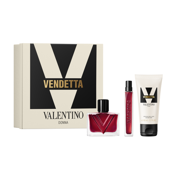 Valentino Vendetta Donna poklon set (50 ml + 10 ml + balzam za telo 50 ml)