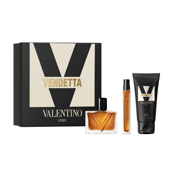 Valentino Vendetta Uomo poklon set (50 ml + 10 ml + gel za tuširanje 50 ml)