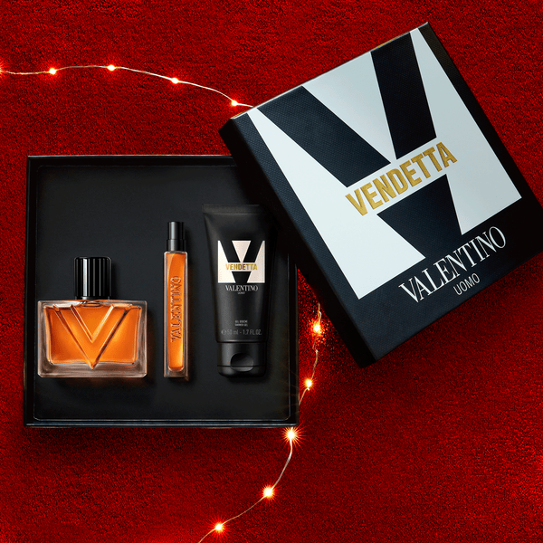 Valentino Vendetta Uomo poklon set (50 ml + 10 ml + gel za tuširanje 50 ml)